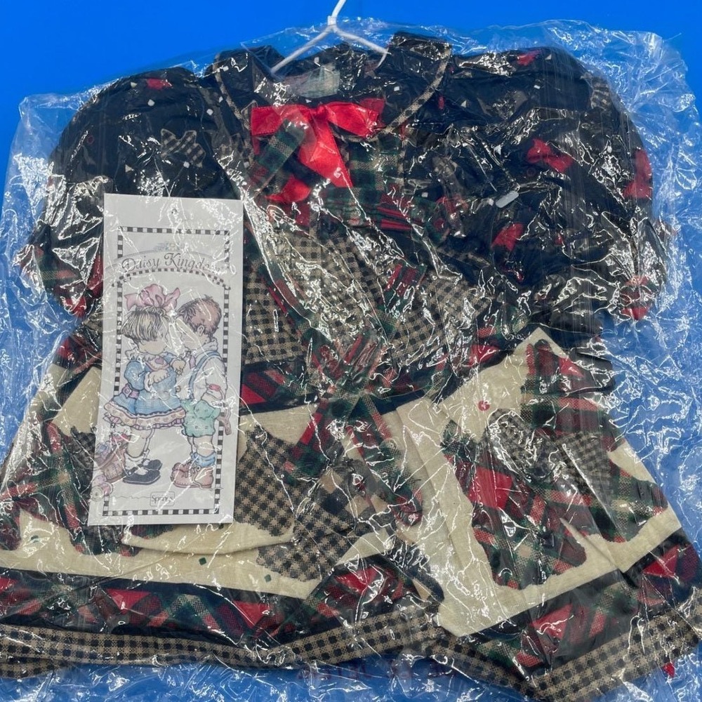 Daisy Kingdom Scottie Dog Dress Vest Plaid Fits 17"-19" Doll Headband VTG 90s